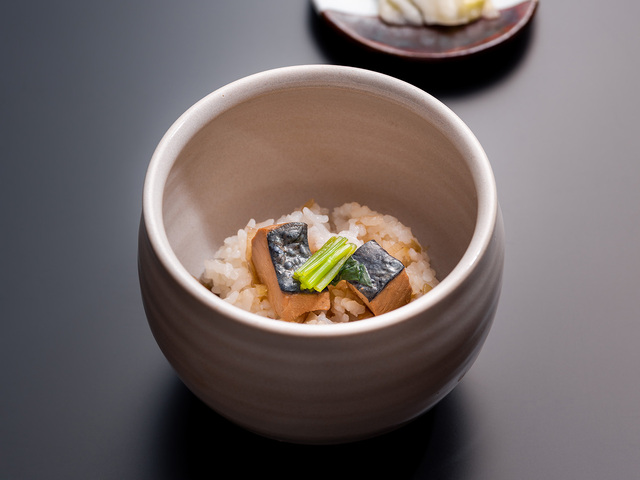 鰹と茗荷の御飯